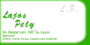 lajos pely business card